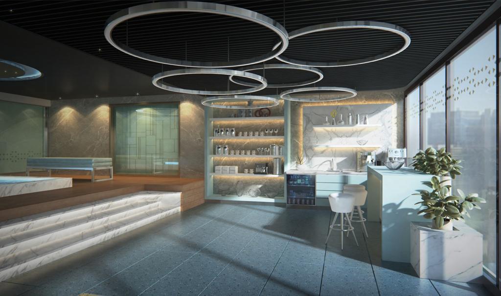 Rooftop bar lounge