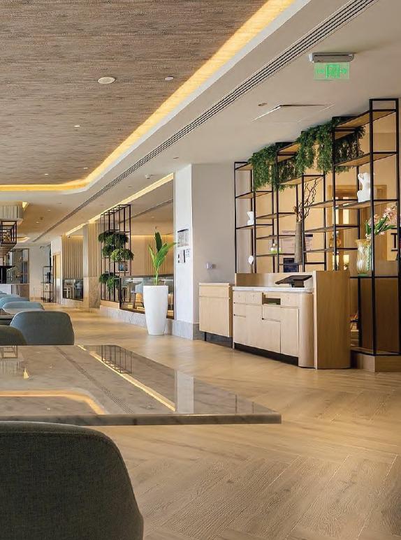 Hotel reception lobby